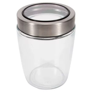 Ideal Kitchen Glass Jar Chrome Lid 500ML