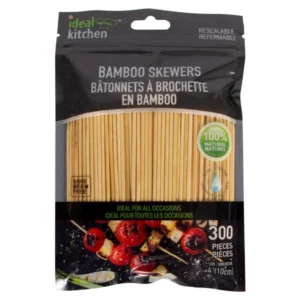 Ideal Kitchen Bamboo Skewers 300CT 10cm 4in